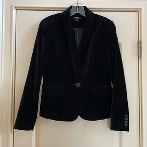 Black Velvet Fitted Blazer